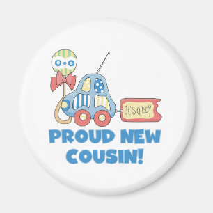 Auto stolz neuer Cousin Es ist ein Junge Magnet