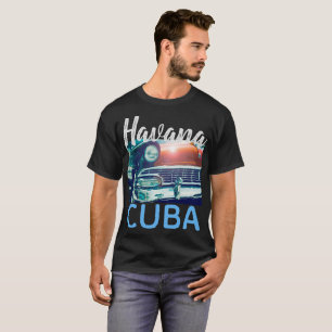 Auto-Straßen-Foto Havanas Kuba Vintages, Männer T-Shirt