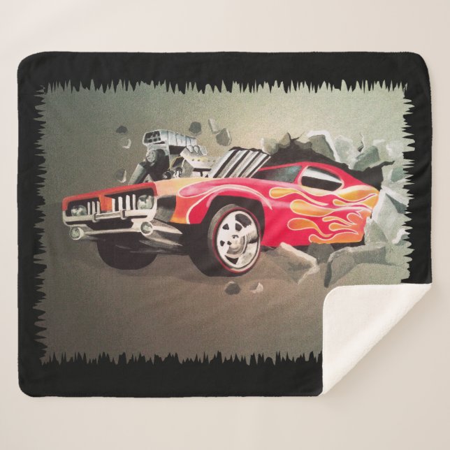 Auto stürzt durch die Mauer Sherpadecke (Vorderseite (Horizontal))