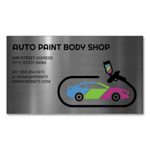 Auto Support Autolackierungen Magnetische Visitenkarte