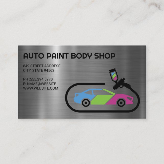 Auto Support | Car Paint Jobs Visitenkarte (Vorderseite)