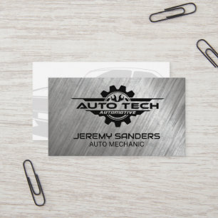 Auto Tech Automotive Logo   Wrenches Visitenkarte