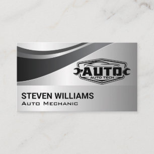 Auto Tech Reparaturdienste   Gray Visitenkarte