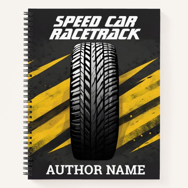 Auto Tire Road Book Cover Inspiration Notebook Notizbuch (Vorderseite)
