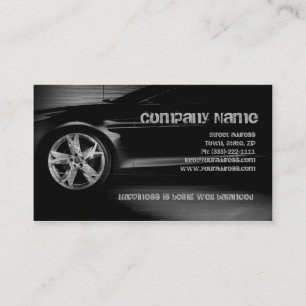 Auto Tire Service Black Metal Automotive Card Visitenkarte