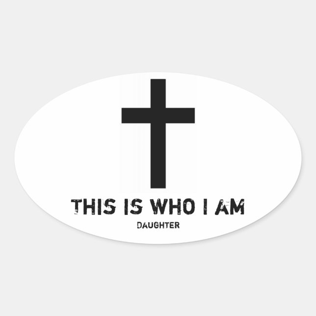 Auto (Tochter) Ovaler Aufkleber (Vorderseite)
