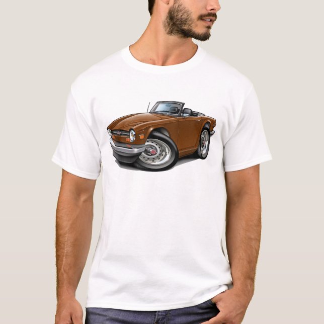 Auto Triumphs TR6 Brown T-Shirt (Vorderseite)