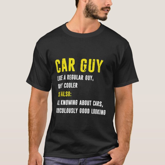 Auto-Typ Definition Mechaniker Auto  Distressed Ty T-Shirt (Vorderseite)