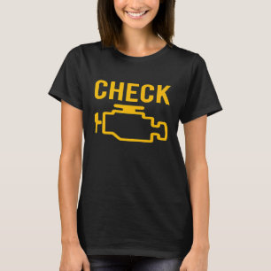 Auto Typ Karo Motor Motor Warnmechanismus T-Shirt