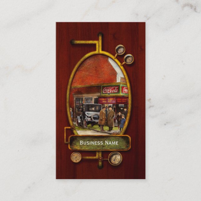 Auto - Unfall - Ausblick auf Nummer eins 1921 Visitenkarte (Vorderseite)