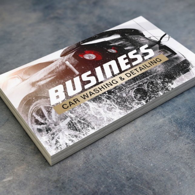 Auto Wash Auto für Automobile - Gold-Label Visitenkarte (Von Creator hochgeladen)