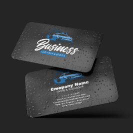Auto Wash & Service Auto im Detail Wassertropfen Visitenkarte