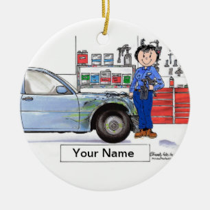 Auto - weiblich keramik ornament