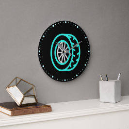 Auto Wheel Neon Large Clock Große Wanduhr