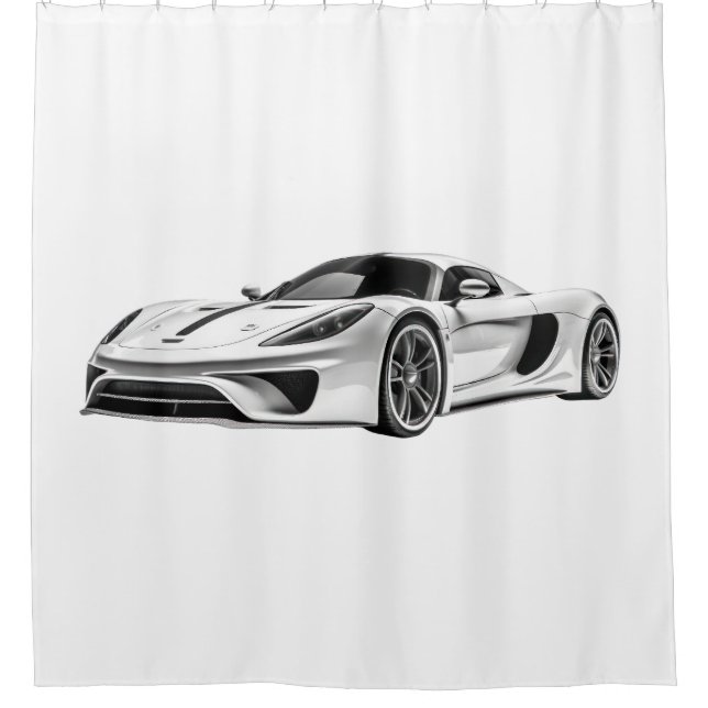 Auto zeichnend II Duschvorhang (Vorderseite)