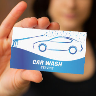 Autoabwasch-Service-Druck Auto im Detail Visitenkarte