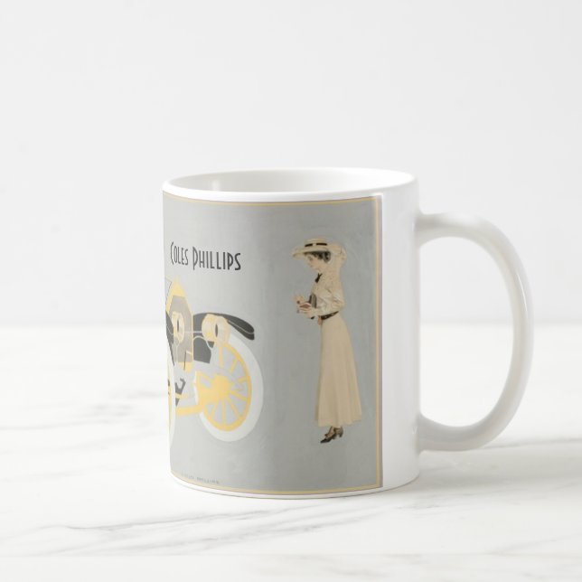 Autoanzeige illustriert durch Coles Phillips Tasse (Rechts)