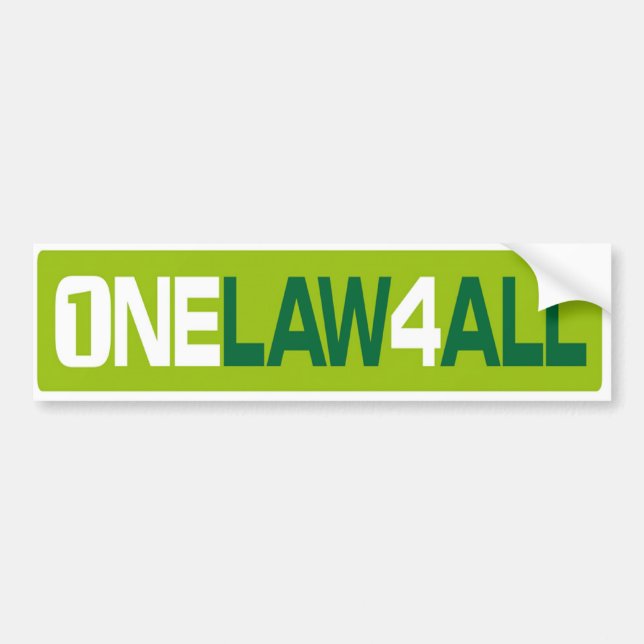 Autoaufkleber 1LAW4ALL (Vorne)
