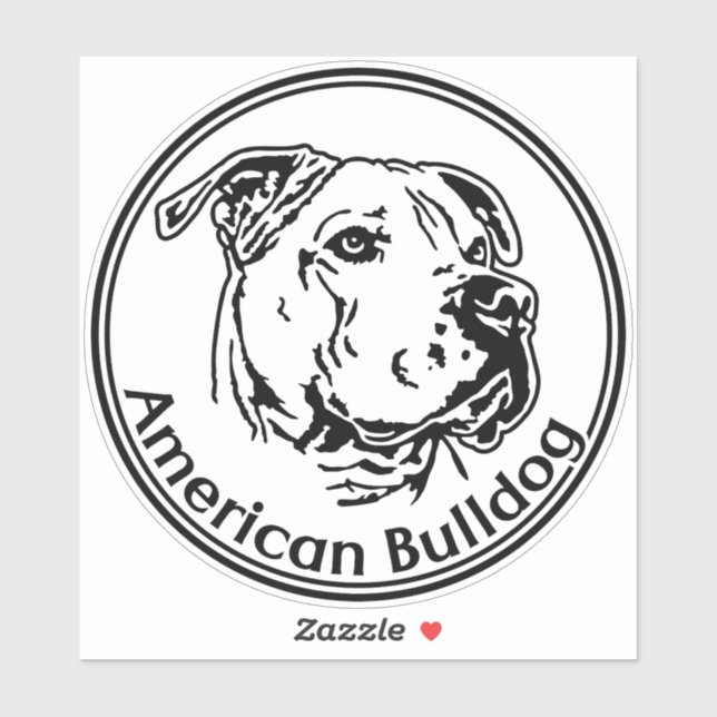 Autoaufkleber American Bulldog Aufkleber (Blatt)
