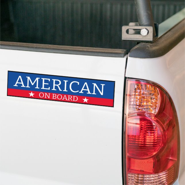 Autoaufkleber - Amerikaner an Bord (Auf Lkw)