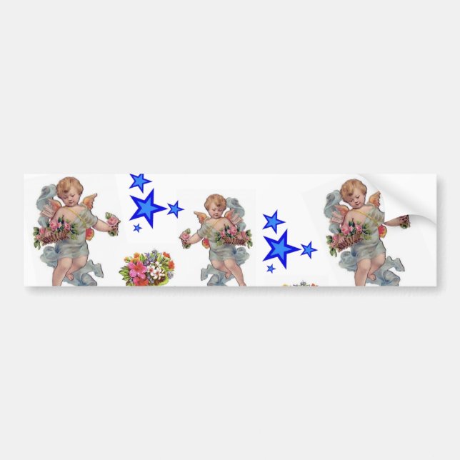 Autoaufkleber Angels Blue Stars (Vorne)