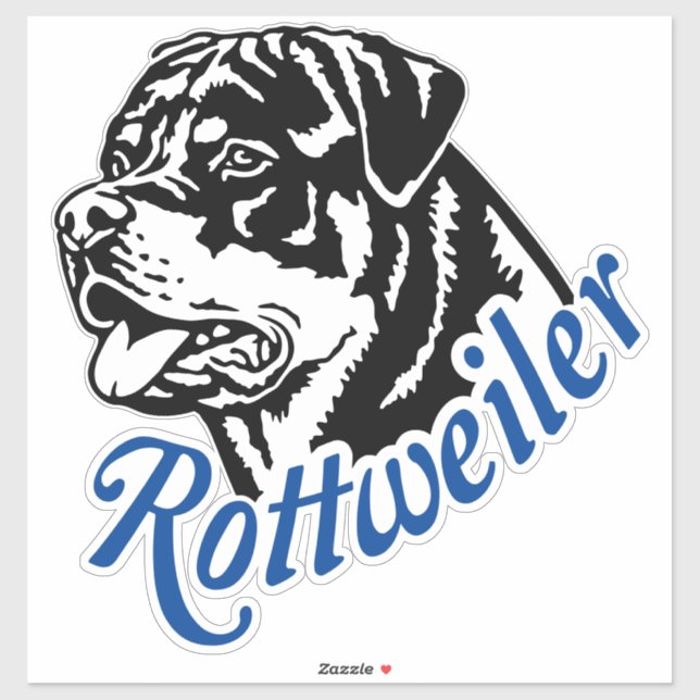 Autoaufkleber Aufkleber Rottweiler Rüde Kopf (Blatt)