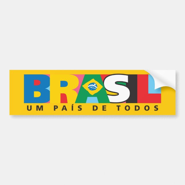 Autoaufkleber Brasiliens Um Pais de Todos (Vorne)