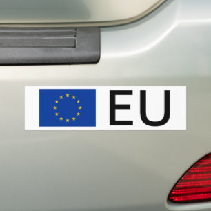 Autoaufkleber der Europäischen Gewerkschaft mit Co