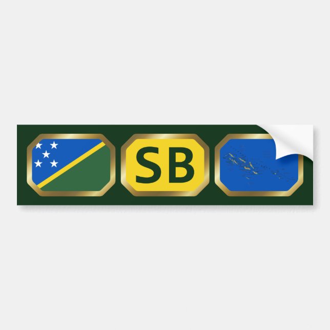 Autoaufkleber der Flaggengebietskarte der Salomone (Vorne)