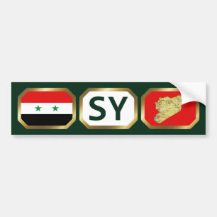 Autoaufkleber der Flaggenplakatkarte für Syrien