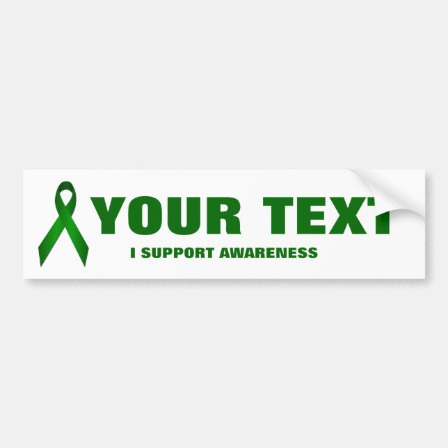 Autoaufkleber der Green Support Awareness Ribbon (Vorne)