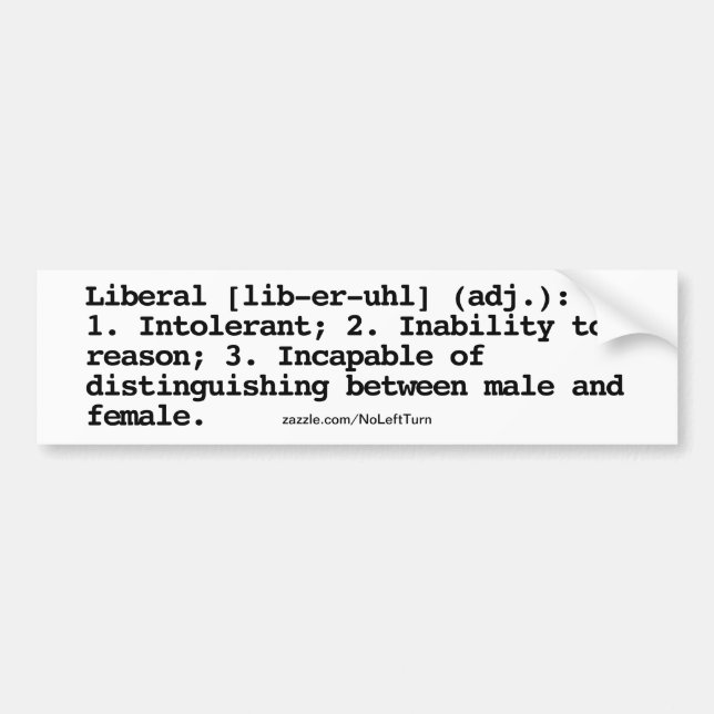 Autoaufkleber der liberalen Definition (Vorne)