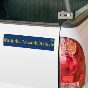 Autoaufkleber des katholischen Angriffs