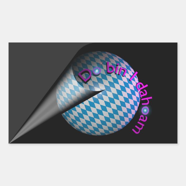 Autoaufkleber "Do bin I dahoam" (grau) Rechteckiger Aufkleber (Vorderseite)