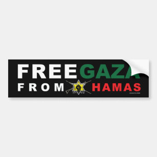 Autoaufkleber "Freier Gaza-Streifen von der Hamas"