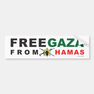 Autoaufkleber "Freier Gaza-Streifen von der Hamas"