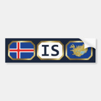 Autoaufkleber für den ISLAND-Flaggenplan