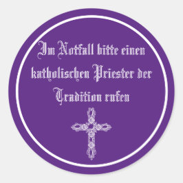 Autoaufkleber für den Notfall Runder Aufkleber