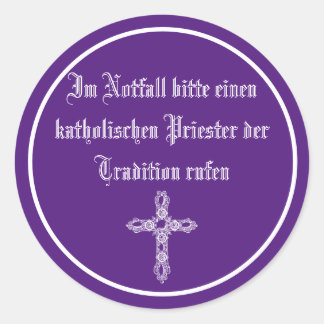 Autoaufkleber für den Notfall Runder Aufkleber