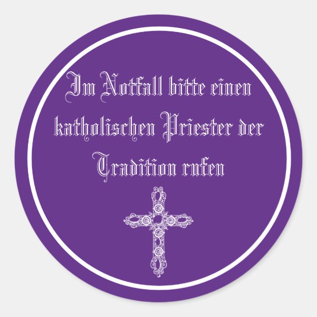 Autoaufkleber für den Notfall Runder Aufkleber (Vorderseite)