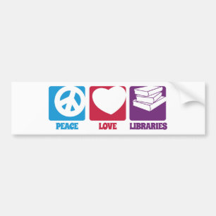 Autoaufkleber für die Liebe der Bibliotheken