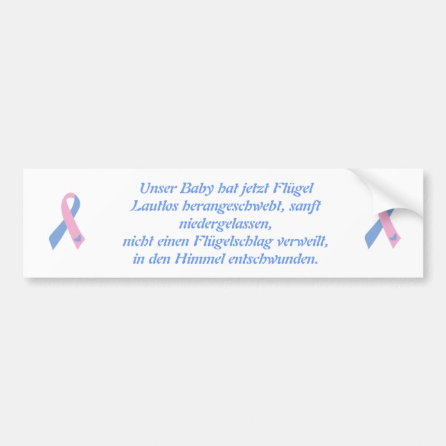 Autoaufkleber für Sternenkindereltern (Vorne)