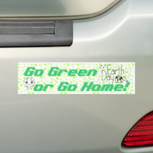 Autoaufkleber "Go Green or Go Zuhause"