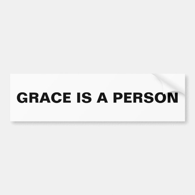 Autoaufkleber "Grace is a person" (Vorne)