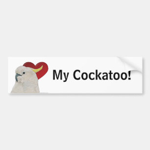 Autoaufkleber - i-Liebe mein Cockatoo!