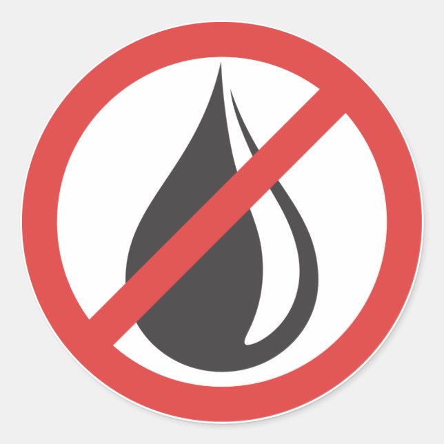 Autoaufkleber - kein Öl mehr Runder Aufkleber (Vorderseite)