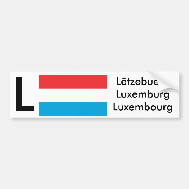Autoaufkleber "Luxemburgische Sprachen" (Vorne)