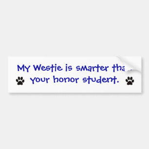 Autoaufkleber - mein Westie ist intelligenter