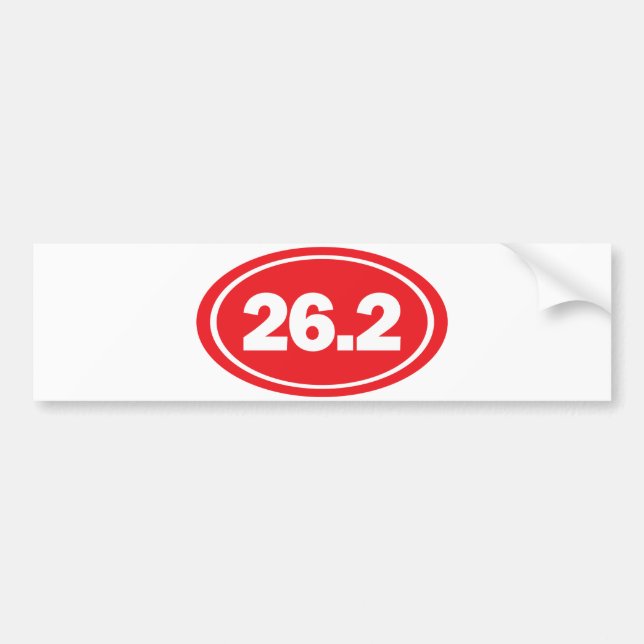 Autoaufkleber mit 26,2 Marathons (Vorne)