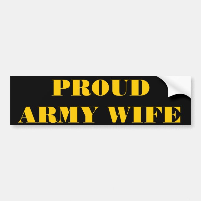Autoaufkleber Proud Army Ehefrau (Vorne)